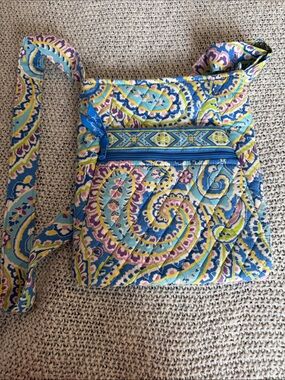 Vera Bradley Blue Multi Paisley Quilted Crossbody